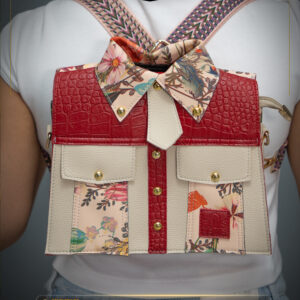 bolso grande tipo camisa color rojo